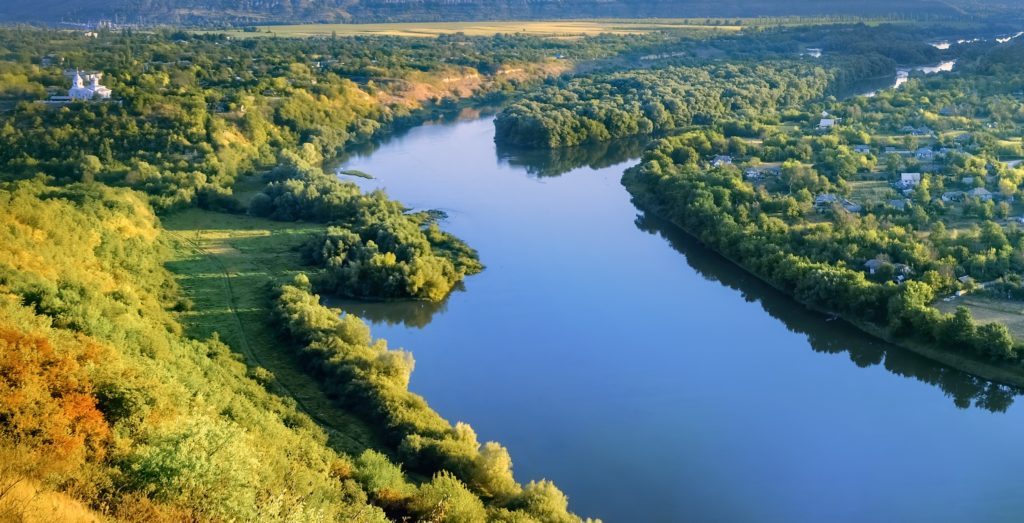 Village At Sunrise In Moldova